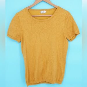 Cielo Mustard Short Sleeve Top